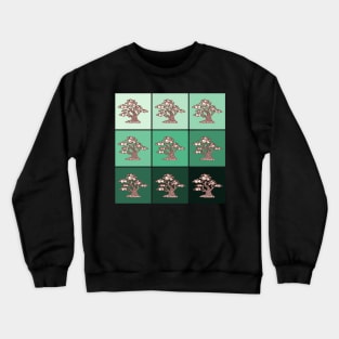 Vintage Bonsai Tree Japanese Zen Buddhist Pop Art 421 Crewneck Sweatshirt